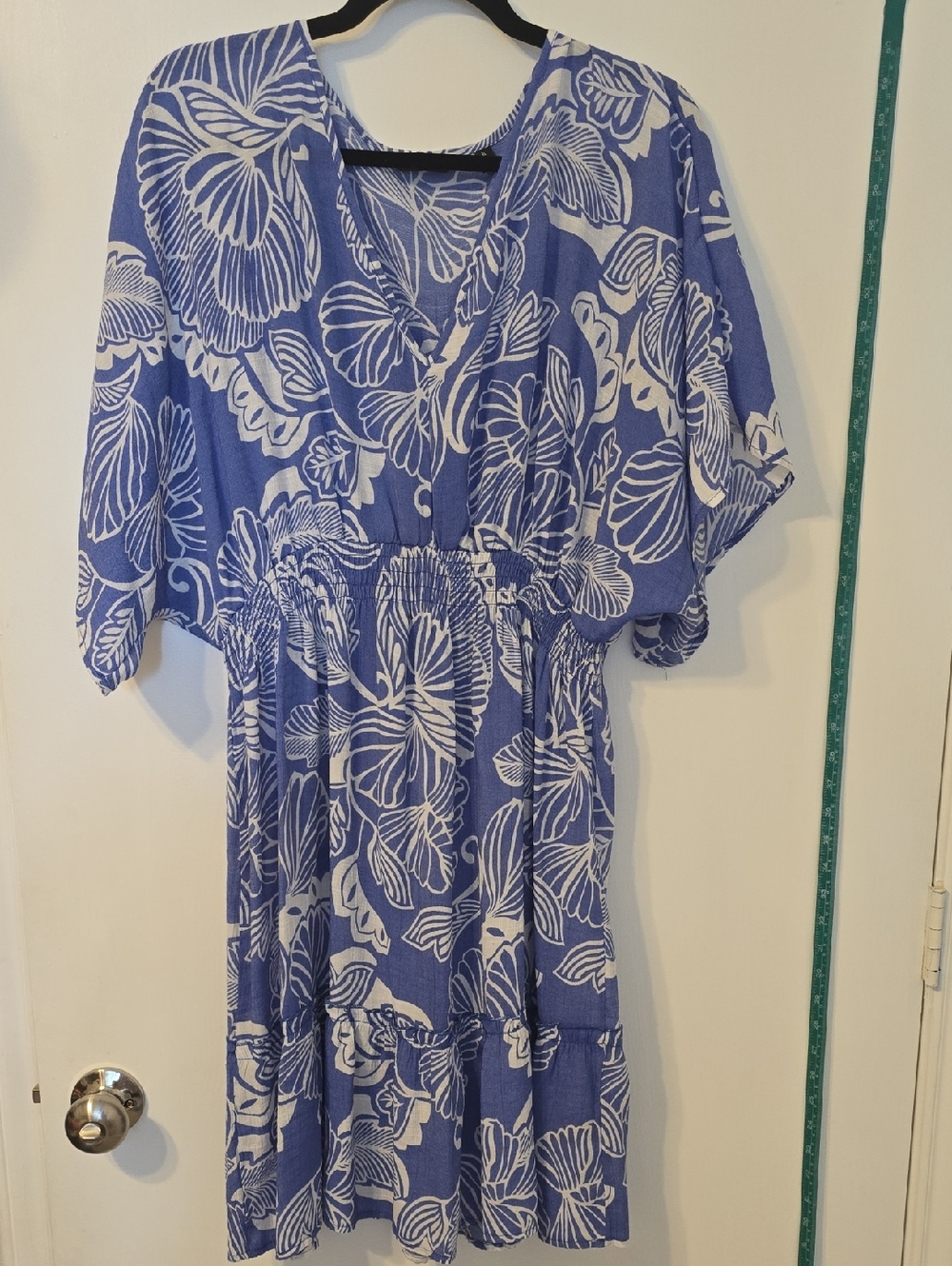Mlle Gabrielle Blue & White Floral Midi Dress